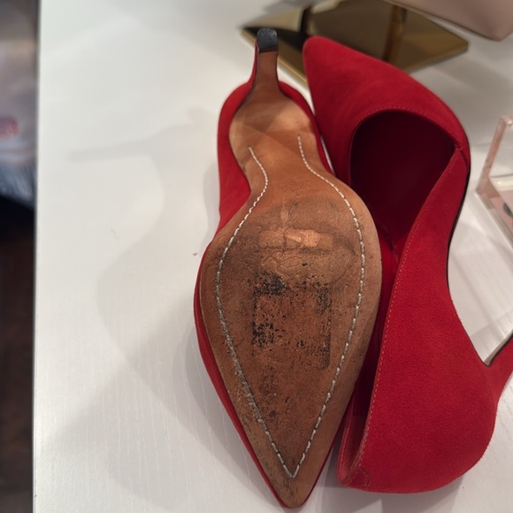 (2 for $22 bundle!) Alice & Olivia Red Women's Heels Size 37 (Size 6) - Picture 6 of 6